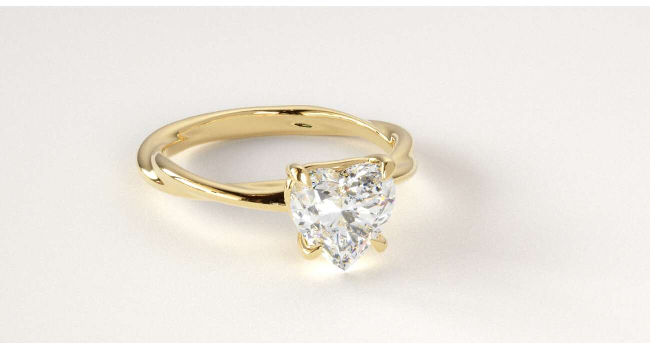 Heart Shape Gold Ring