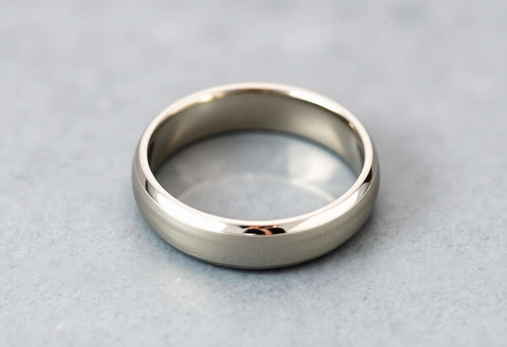 White Gold Wedding Band