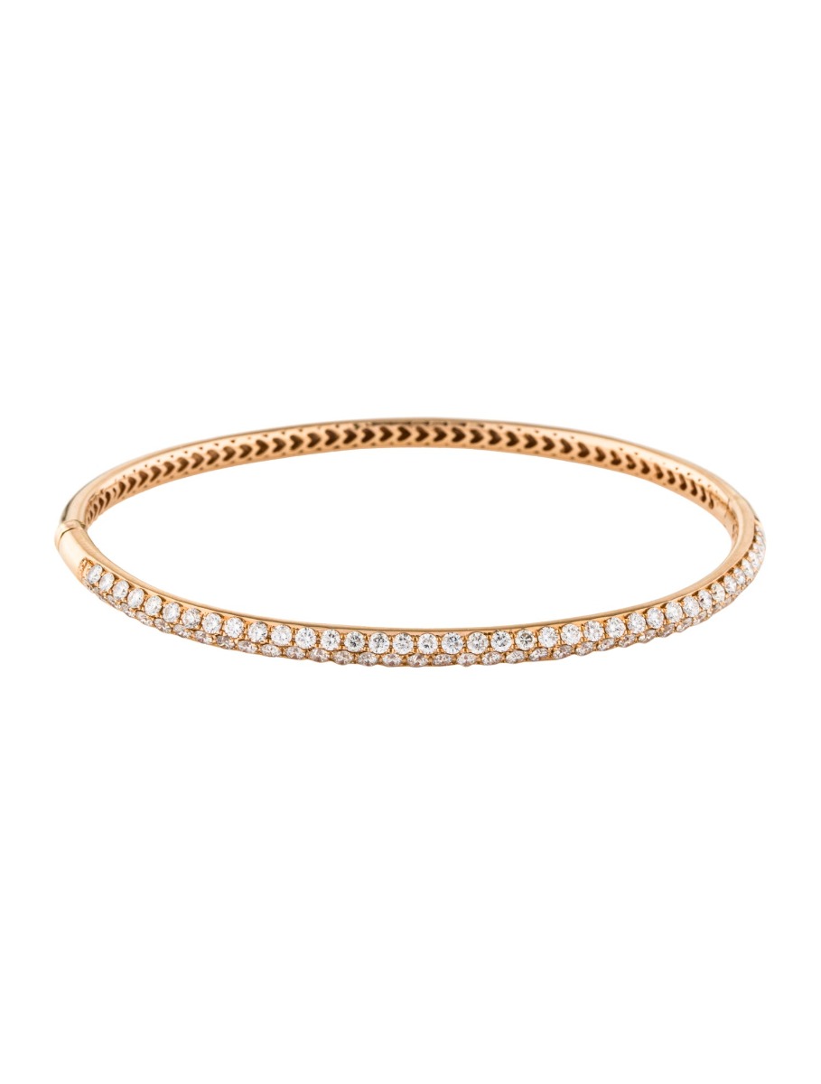 0--18K Yellow Gold 2.10ctw Diamond Bangle, 18K Yellow Gold 2.10ctw Diamond Bangle