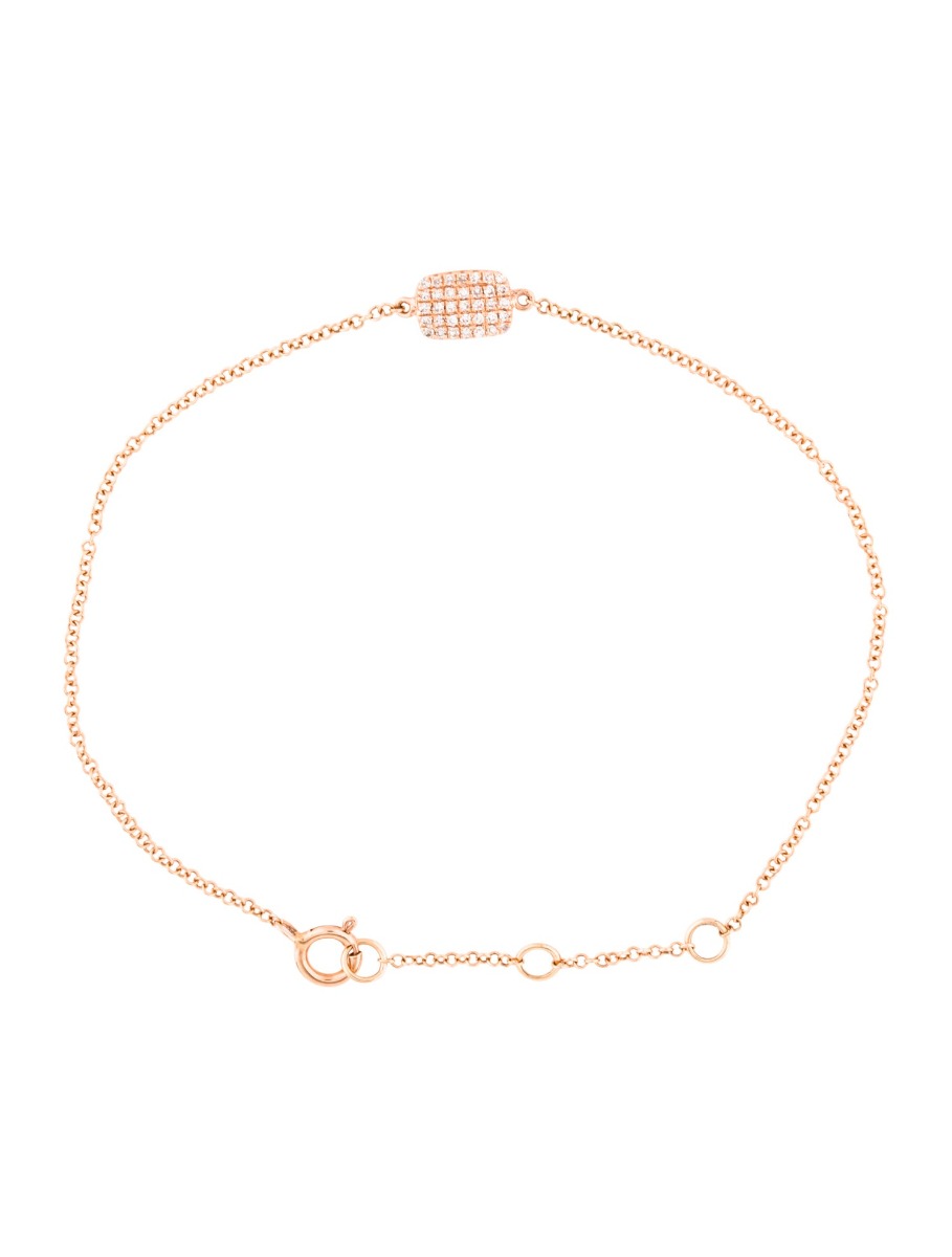 14K Rose Gold Diamond Link Bracelet