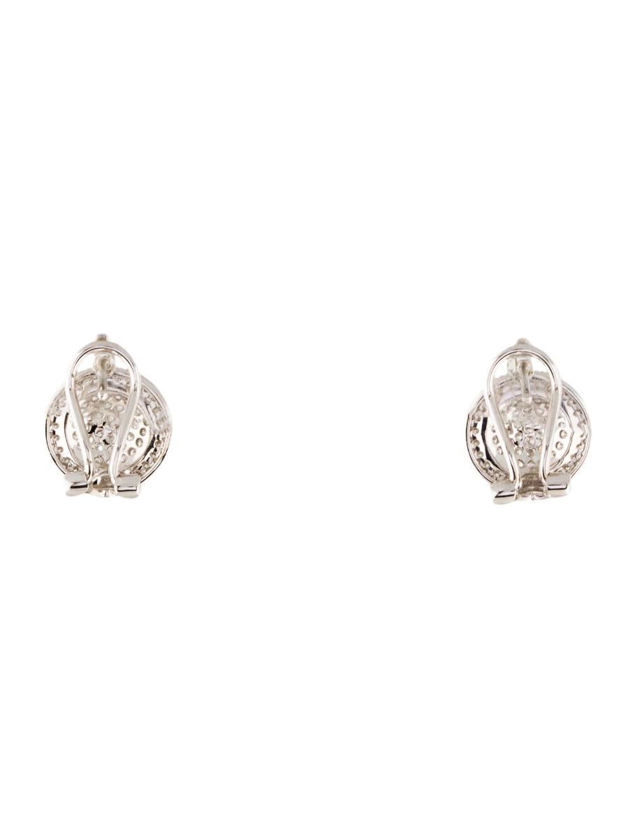 14K White Gold Diamond Earrings