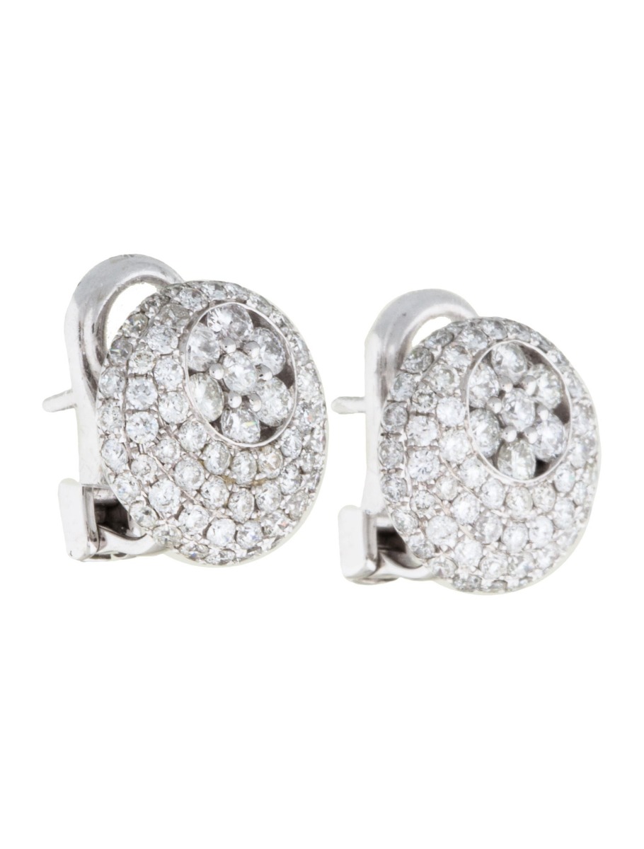 1--18k White Gold 1.40ct Diamond Earrings , 18k White Gold 1.40ct Diamond Earrings 