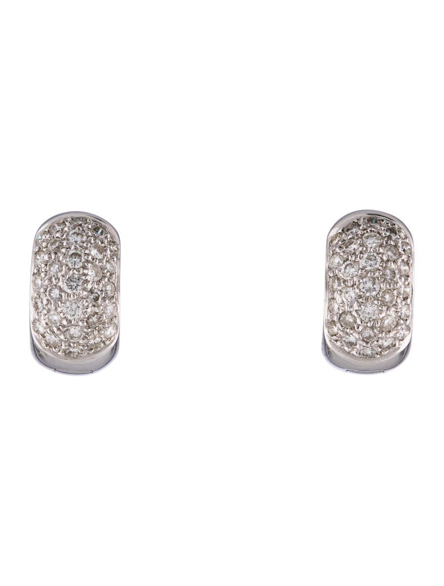 0--18k Diamond Huggie Earrings, 18k Diamond Huggie Earrings