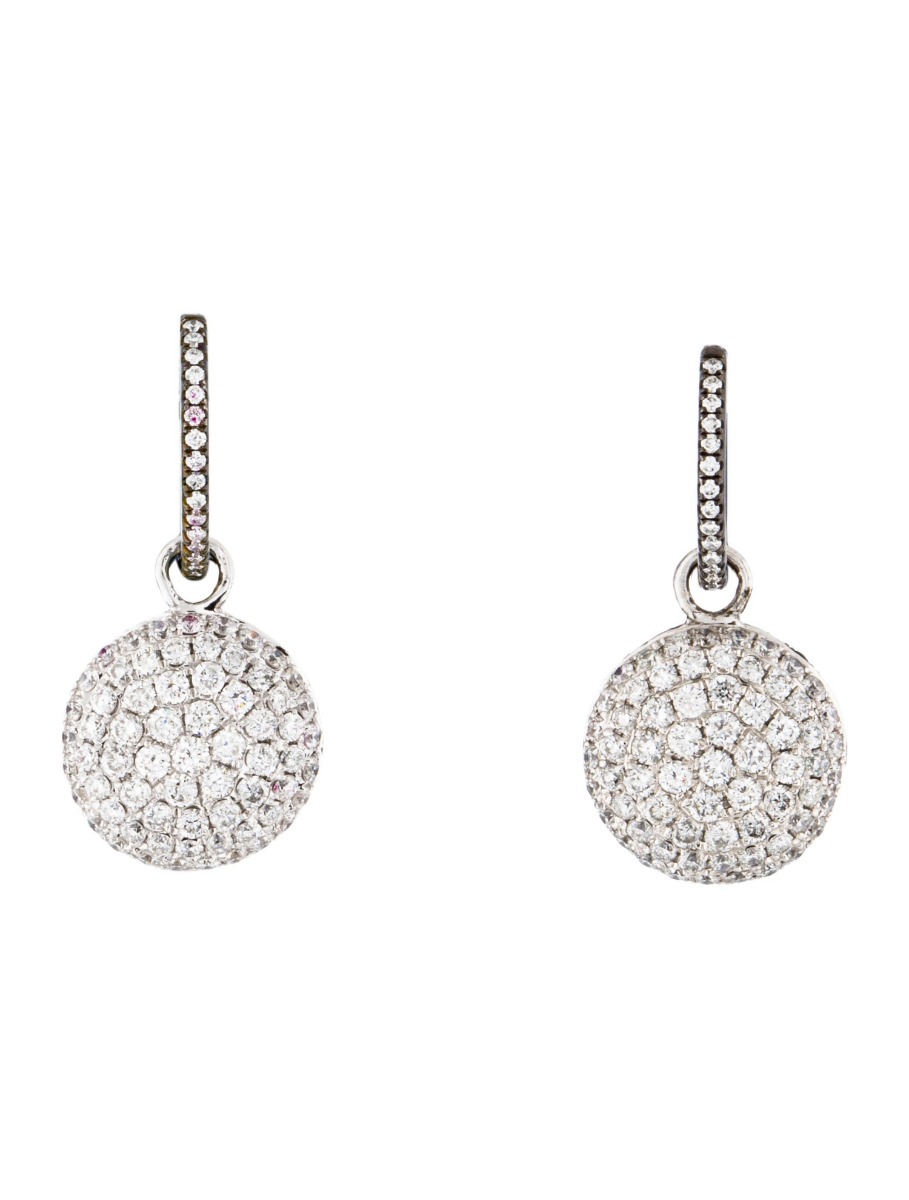 0--18k Diamond Drop Earrings, 18k Diamond Drop Earrings