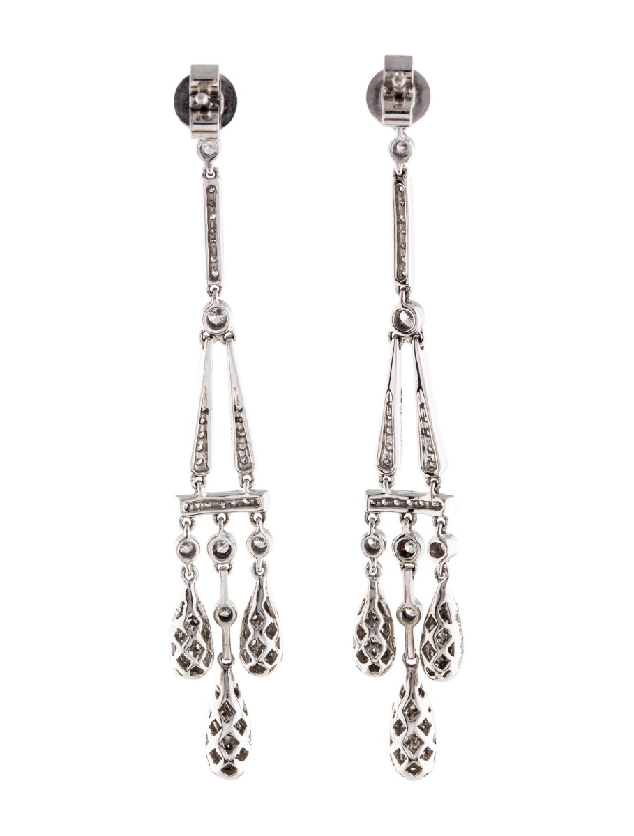 14k Diamond Chandelier Earrings