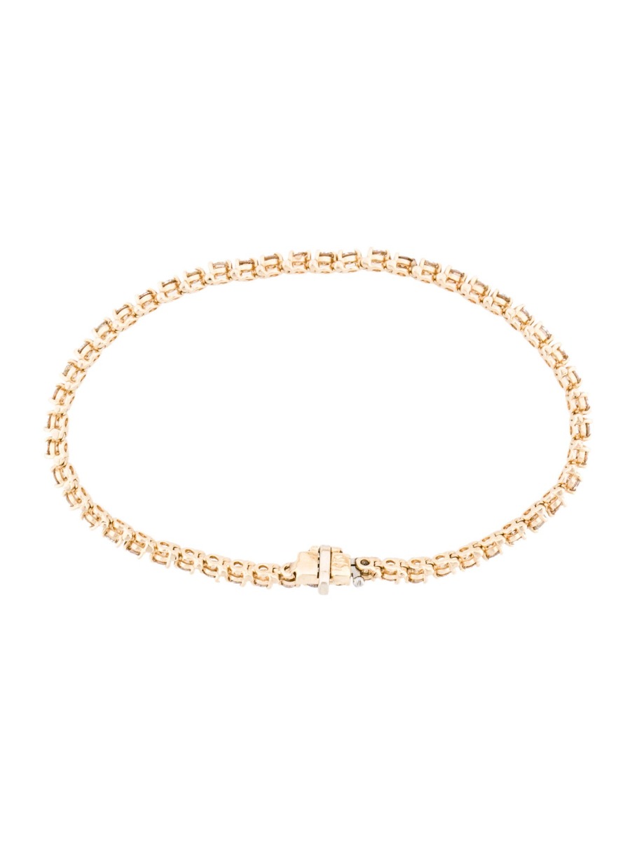 14K Yellow Gold Diamond Tennis Bracelet