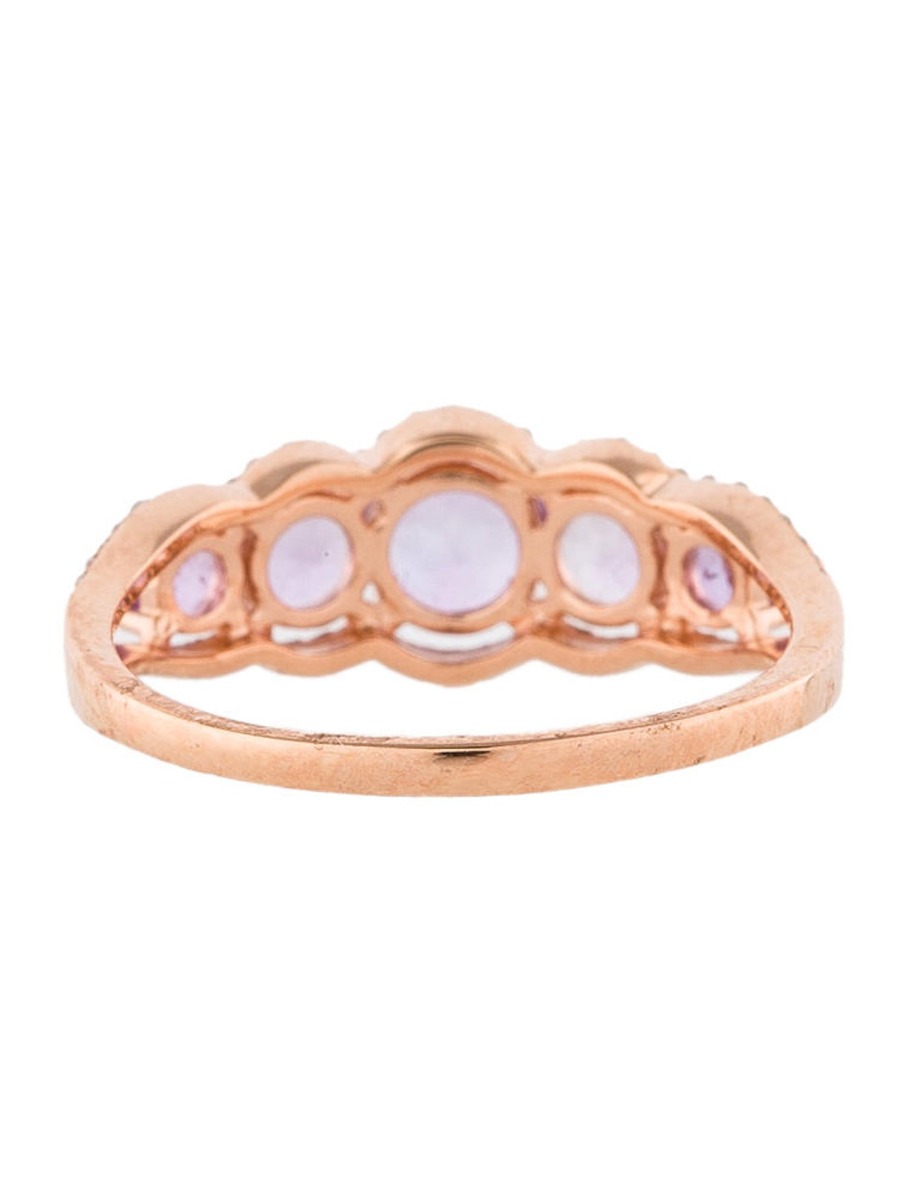 14k Rose Gold 1.13ctw Amethyst and Diamond Ring