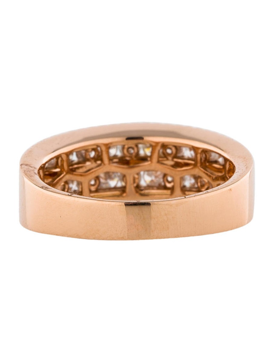 18k Rose Gold Multi Row Band Ring 