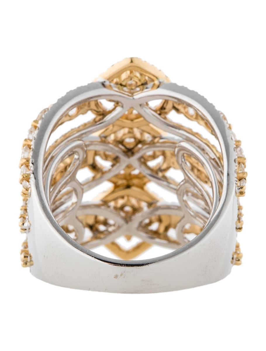 14K Two Tone Gold 3.66ctw Two-Tone Diamond Ring