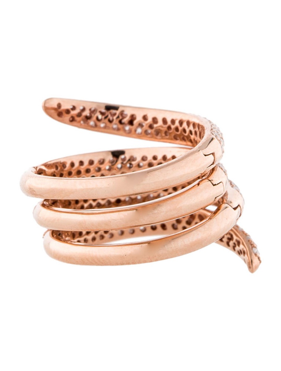 14k Rose Gold Coiled Diamond Ring