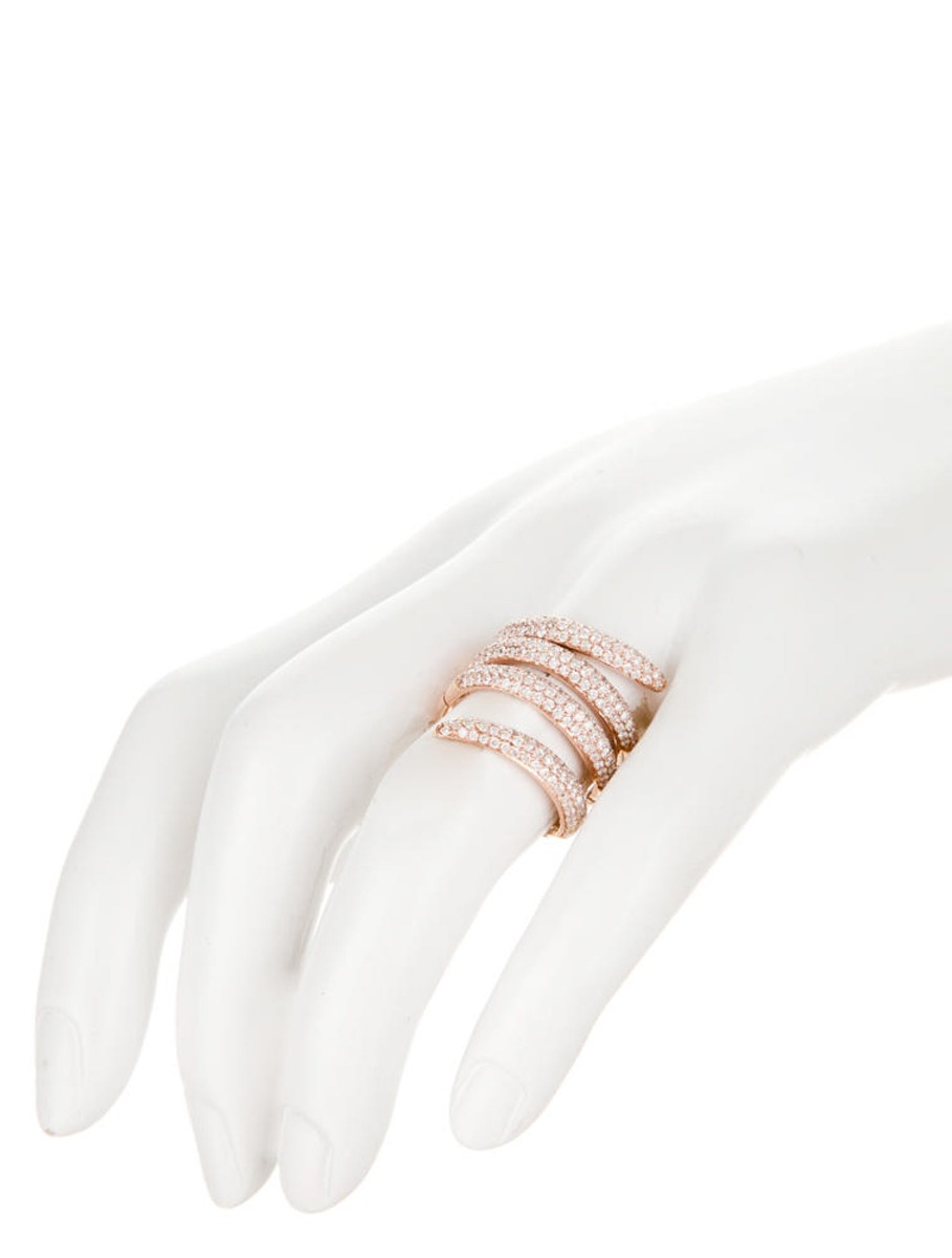 14k Rose Gold Coiled Diamond Ring