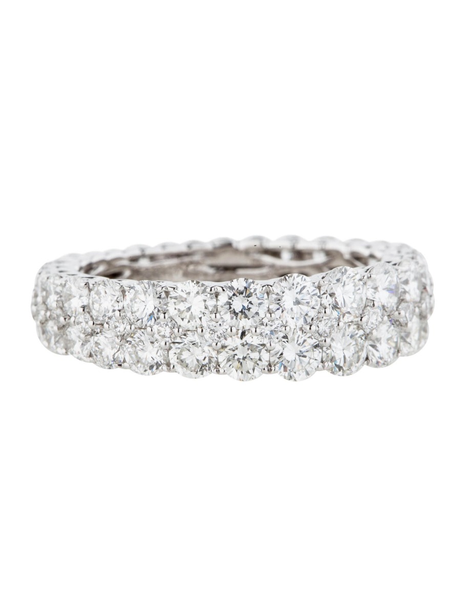 0--14k White Gold Eternity Diamond Ring, 14k White Gold Eternity Diamond Ring