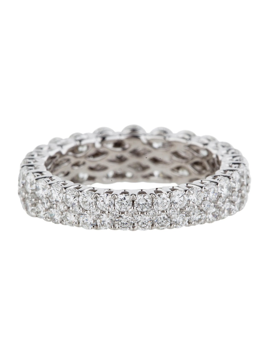 1--14k White Gold Eternity Diamond Ring, 14k White Gold Eternity Diamond Ring