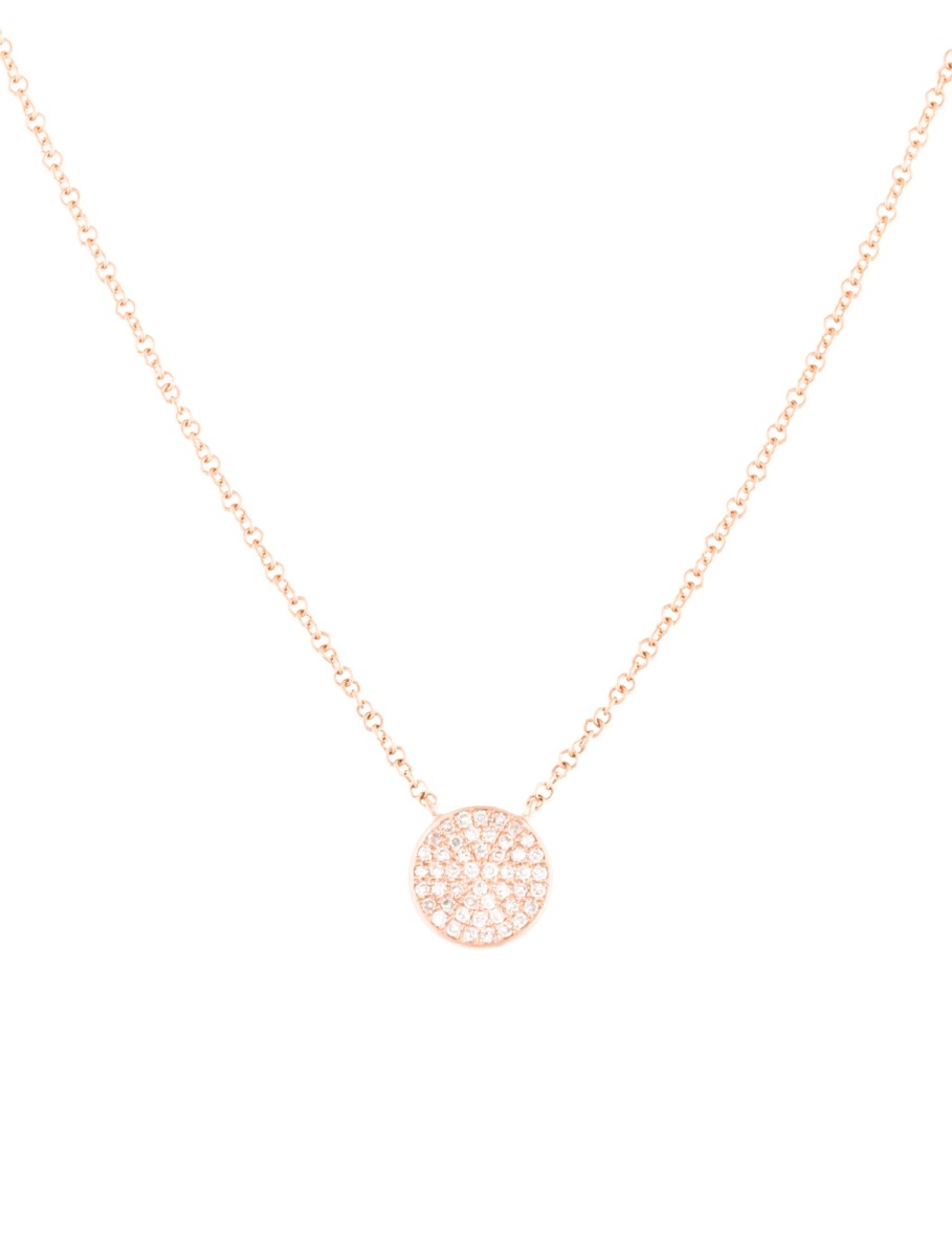 0--14K Pavé Diamond Reversible Pendant Necklace, 14K Pavé Diamond Reversible Pendant Necklace