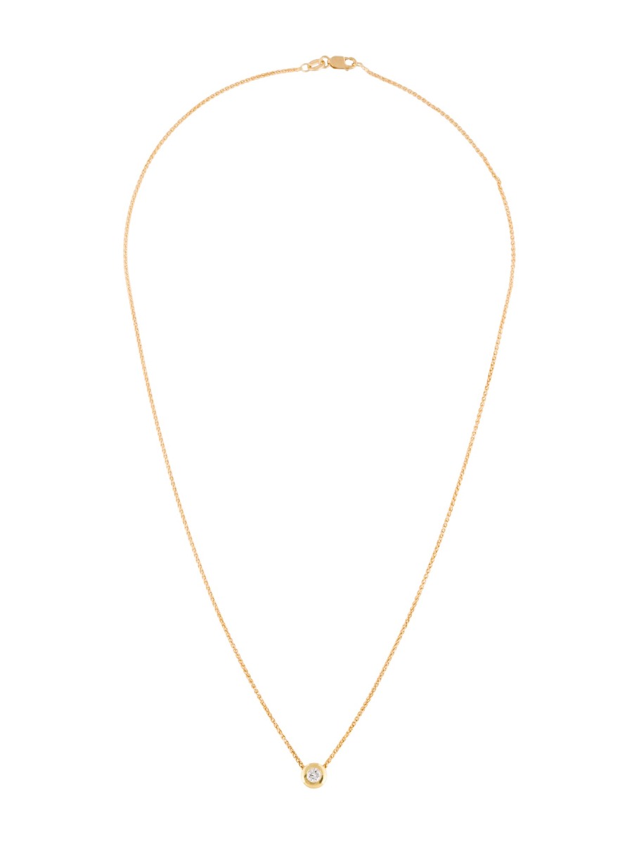 18K Yellow Gold Diamond Pendant Necklace