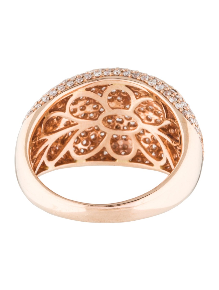 14k Rose Gold Pave Diamond Dome Ring