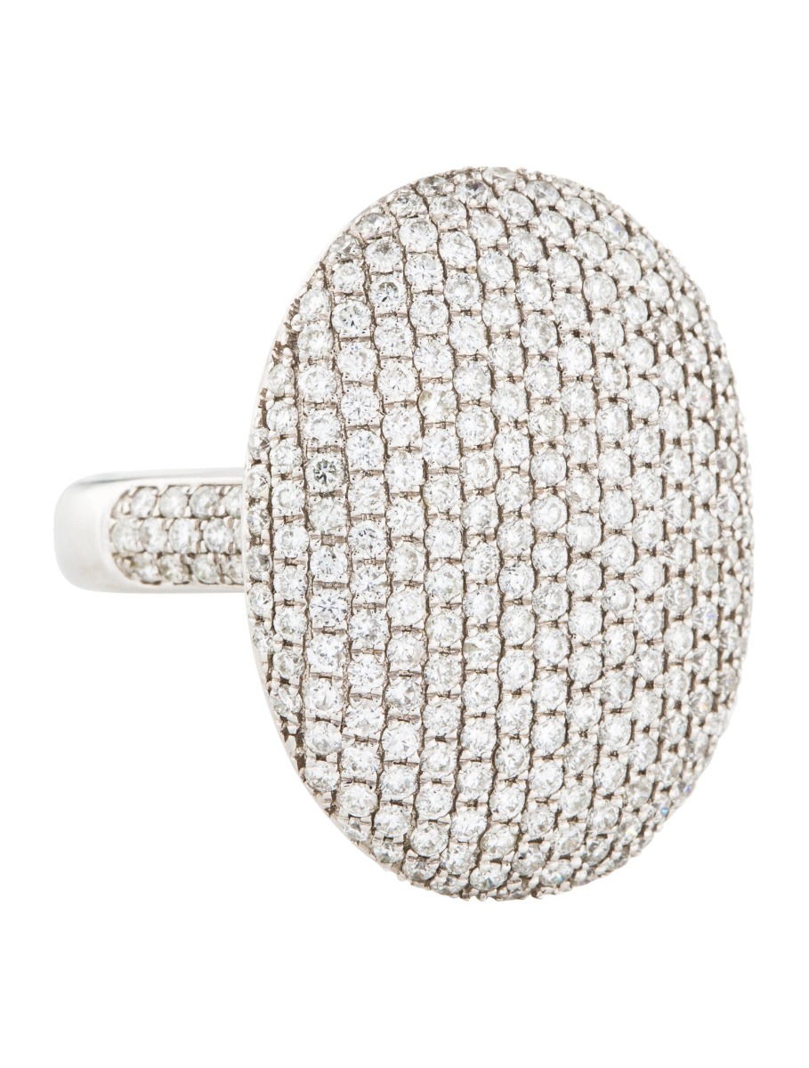 0--14k White Gold Diamond Pave Ring , 14k White Gold Diamond Pave Ring 