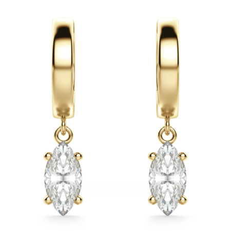 Marquise Cut Solitaire Drop Earrings