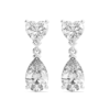 Leto Heart Pear Cut Drop Earrings