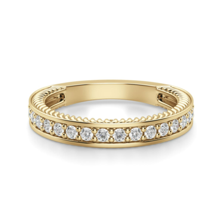 Sage Accented Wedding Band