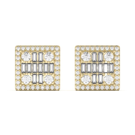 Men's Square Stud Earrings