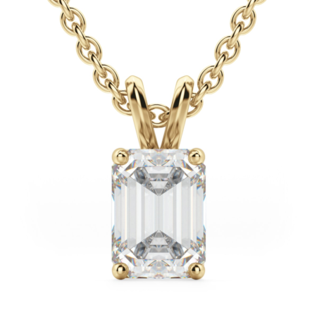 Basket Set Pendant Emerald Cut