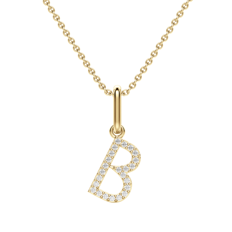 "B" Initial Pendant