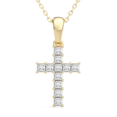 Princess Cross Pendant 0.33 tcw