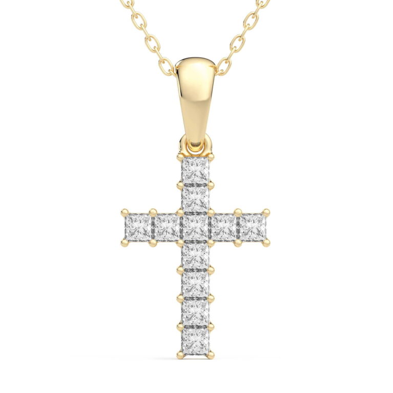 Princess Cross Pendant 0.33 tcw