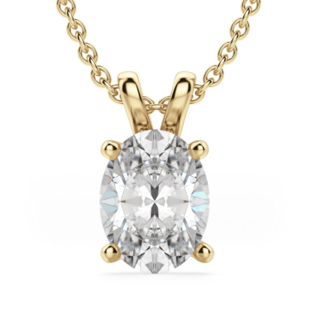 Basket Set Pendant Oval Cut