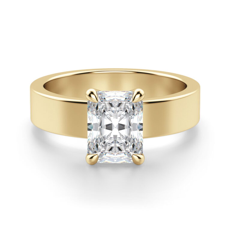Basket Set Bold Radiant Cut Engagement Ring