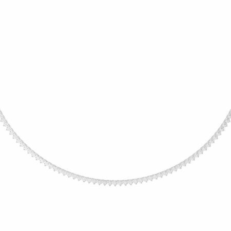 3 Prong Round Cut Tennis Necklace 7.00 tcw