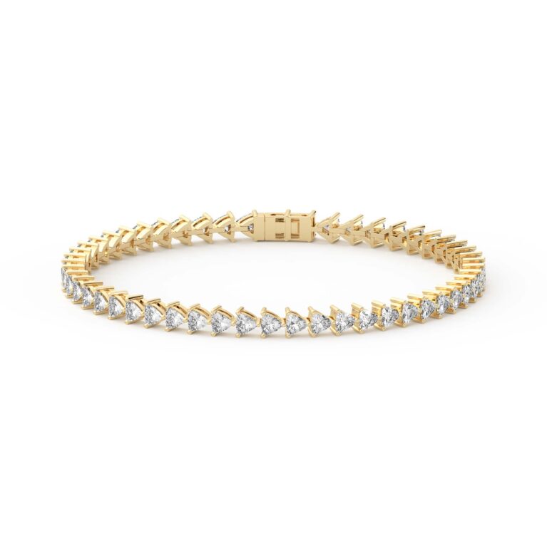 3 Prong Trillion Cut Tennis Bracelet 5.50 tcw