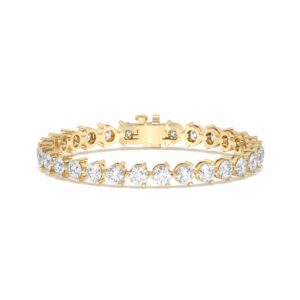 Bold 3 Prong Round Cut Tennis Bracelet 14.50 tcw