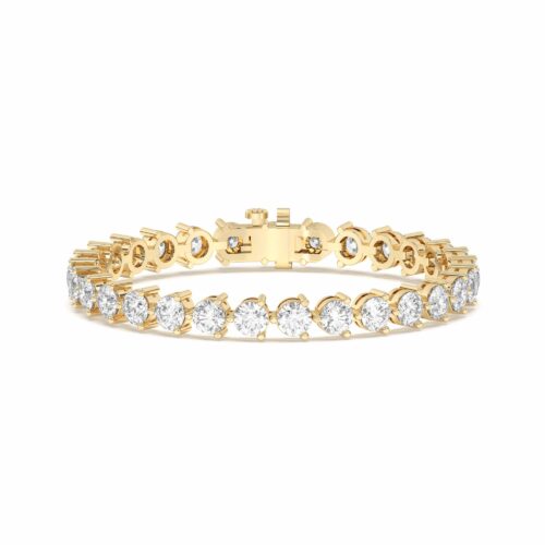Bold 3 Prong Round Cut Tennis Bracelet 14.50 tcw