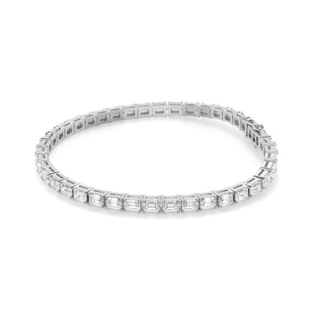 4 Prong Emerald Cut Tennis Bracelet