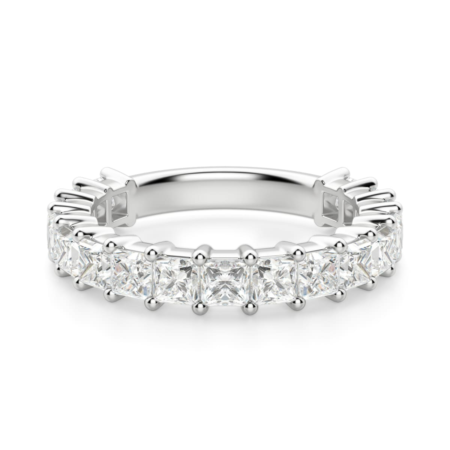 2.75 MM Princess Cut Half Eternity Band