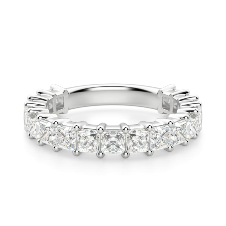 2.75 MM Princess Cut Half Eternity Band