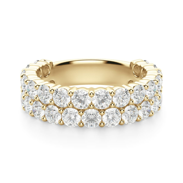 2.70 MM Round Cut Pave Half Eternity Band