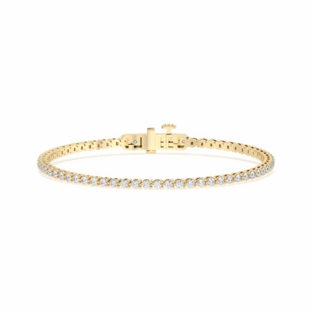 3 Prong Round Cut Tennis Bracelet 3.00 tcw