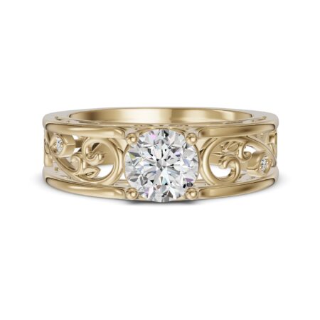 Morning Glory Round Cut Engagement Ring