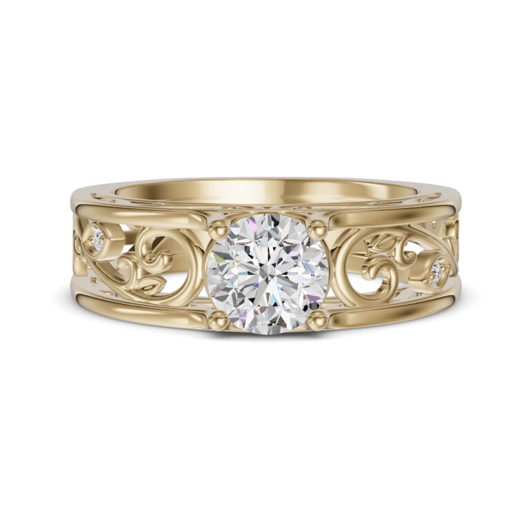 Morning Glory Round Cut Engagement Ring