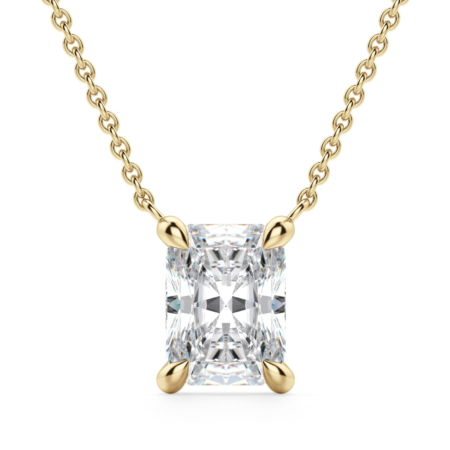Claw Prong Necklace Radiant Cut