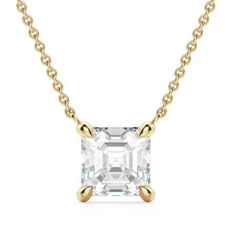Claw Prong Necklace Asscher Cut