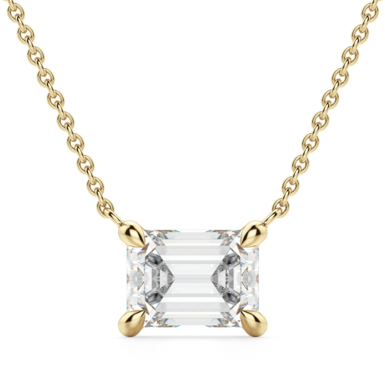 East-West Necklace Emerald Cut