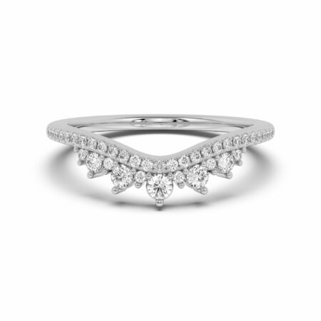 Chevron Crown Wedding Band