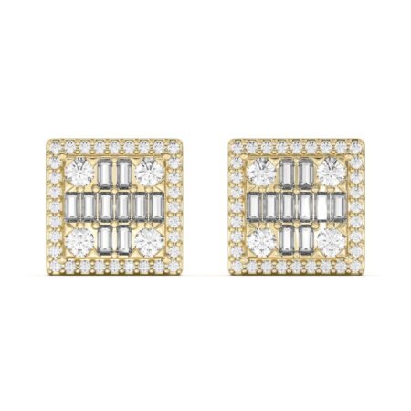 Men's Square Stud Earrings