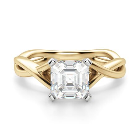 Twisted Classic Asscher Cut Engagement Ring