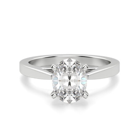 Cathedral Oval Cut Engagement Ring