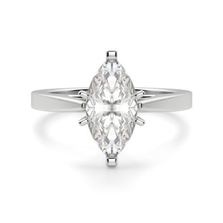 Cathedral Marquise Cut Engagement Ring